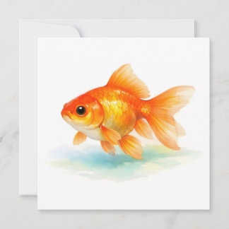 Watercolor Goldfish  Card