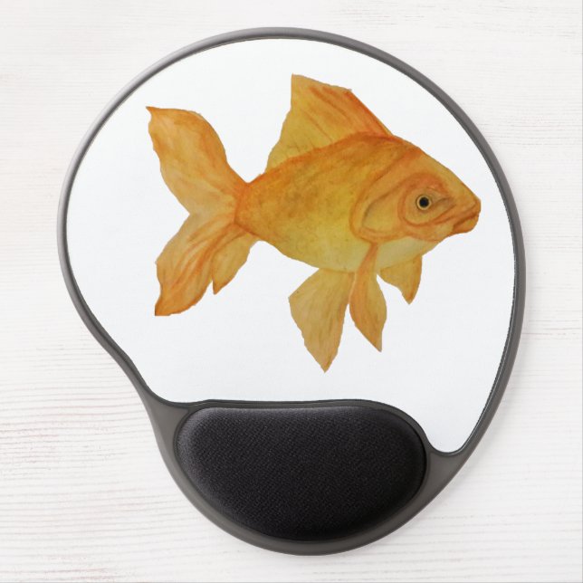 Watercolor Goldfish Gel Mouse Pad (Front)