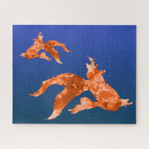 watercolor goldfish jigsaw puzzle