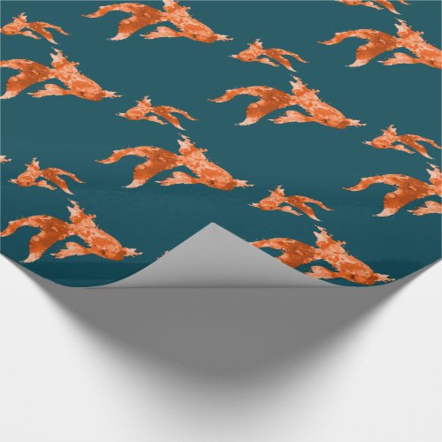 watercolor goldfish wrapping paper