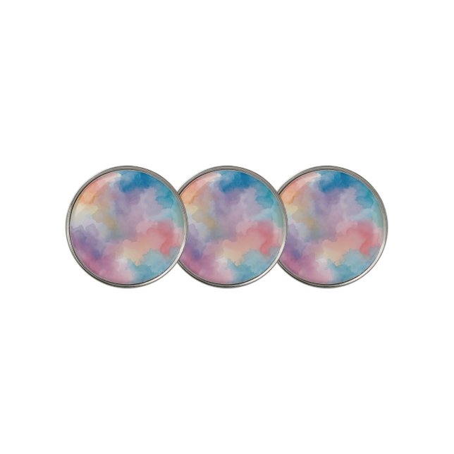 Watercolor  golf ball marker (3 Up)