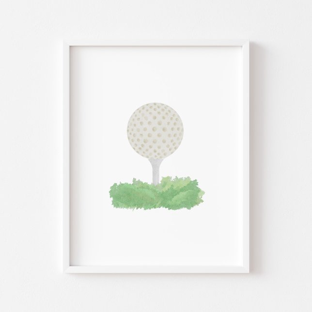 Watercolor golf ball poster (Creator Uploaded)