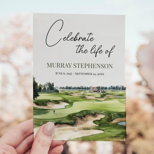 Watercolor Golf Course Celebration Of Life