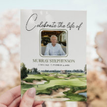 Watercolor Golf Course Photo Celebration Of Life