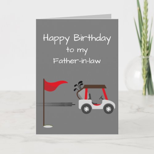 Watercolor Golf Fun Golf Brother Father_in_law Card