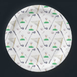 Watercolor Golf Paper Plates<br><div class="desc">Add a special touch with these cute golf paper plates.</div>