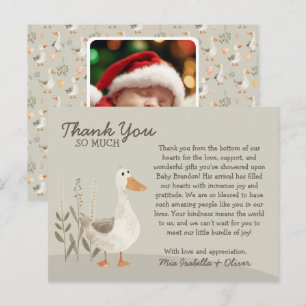 Watercolor Goose - Baby Shower Thank You Card