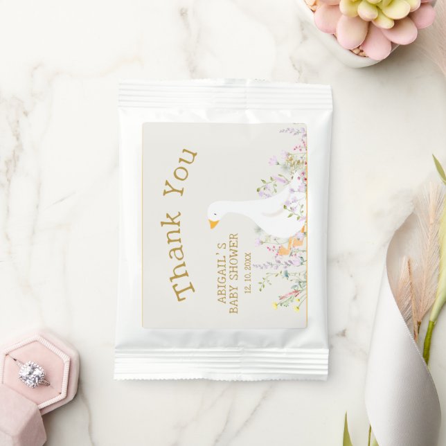 Watercolor Goose Duck Wildflower Baby Shower Margarita Drink Mix (Wedding)