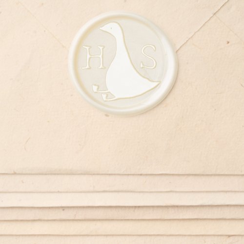 Watercolor Goose Duck Wildflower Baby Shower  Wax Seal Sticker