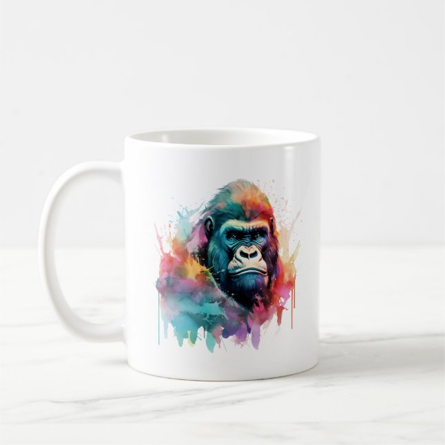 Watercolor Gorilla Mug (Left)
