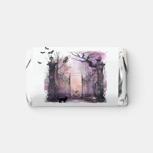 Watercolor Gothic Gate Entrance Halloween Party Hershey's Miniatures