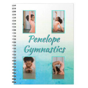 Watercolor Gradient Custom Name, Sport & Photo     Notebook