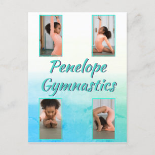 Watercolor Gradient Custom Name, Sport & Photo    Postcard