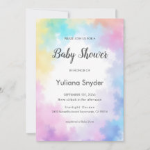 Watercolor Gradient Invitation Cute Elegant Femine