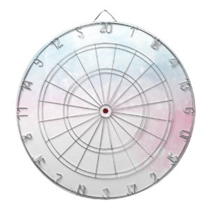watercolor gradient ombre dartboard with darts