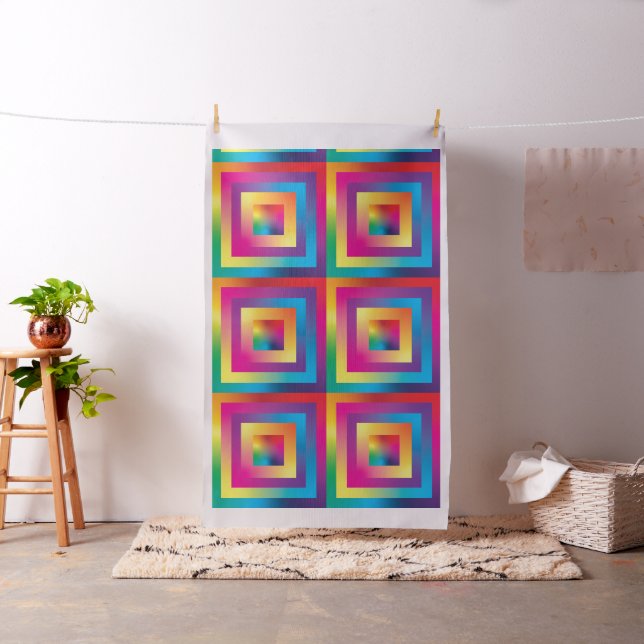 Watercolor Gradient Pillow Quilt Square Fabric (In Situ)