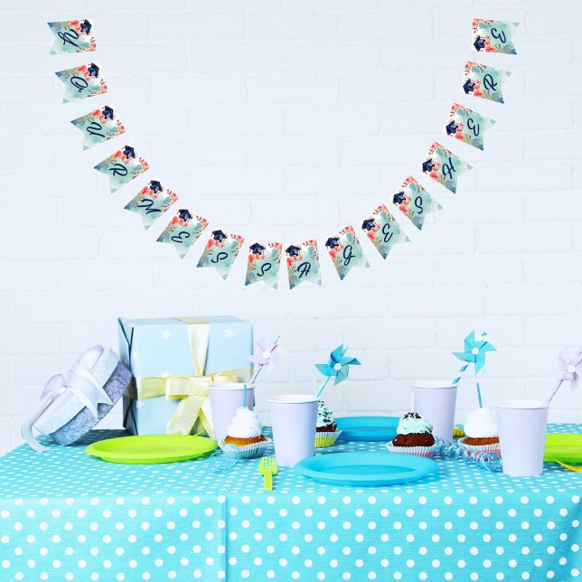 Watercolor Graduation Celebration  Bunting Flags (Creator Uploaded)