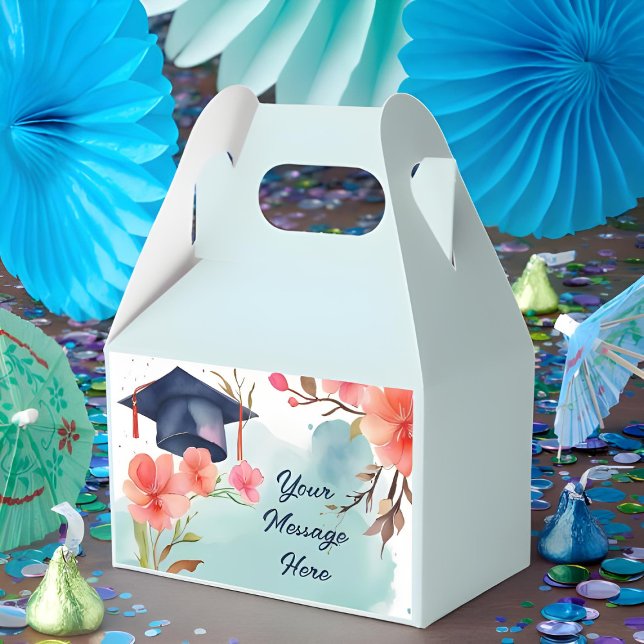 Watercolor Graduation Celebration  Favor Boxes (Creator Uploaded)
