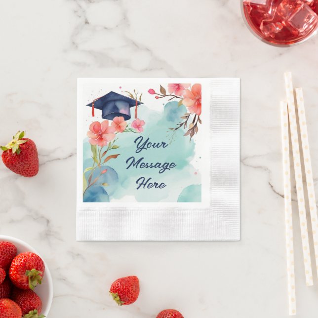 Watercolor Graduation Celebration Napkins (Insitu)