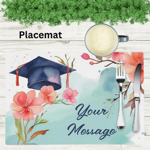 Watercolor Graduation Celebration Placemat