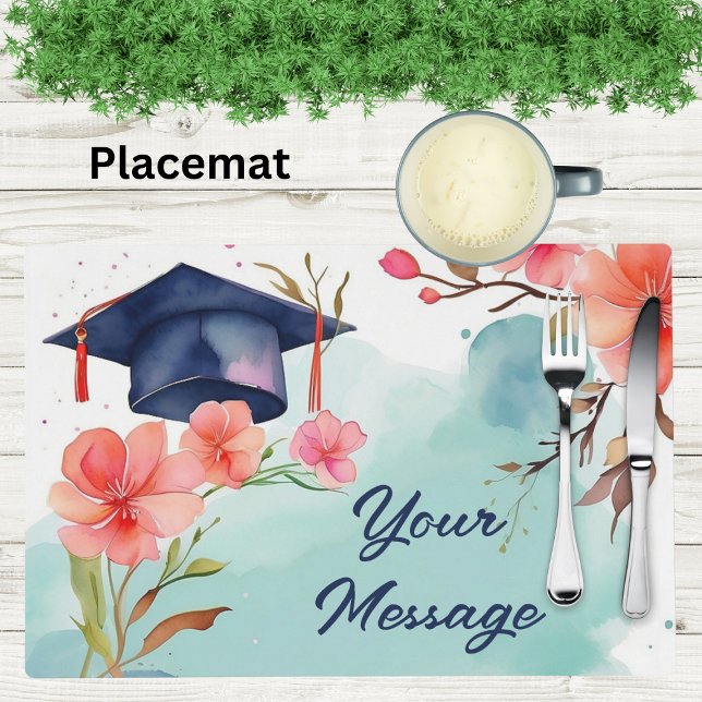 Watercolor Graduation Celebration Placemat (Creator Uploaded)