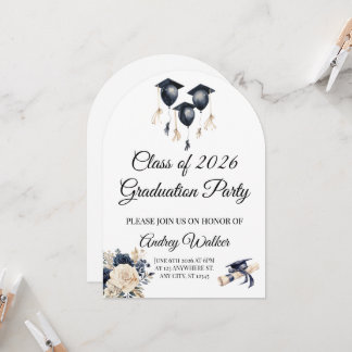 Watercolor Graduation Invitation Class of 2026