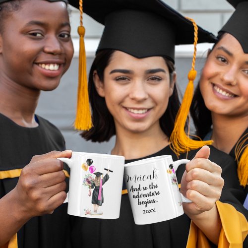 Watercolor Graduation Modern Trendy Congrats Card Mug