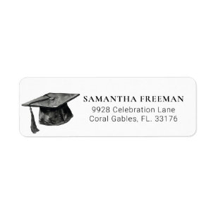 Watercolor Graduation Return Address Label