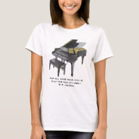 Watercolor Grand Piano  Illustration Chopin Quote 