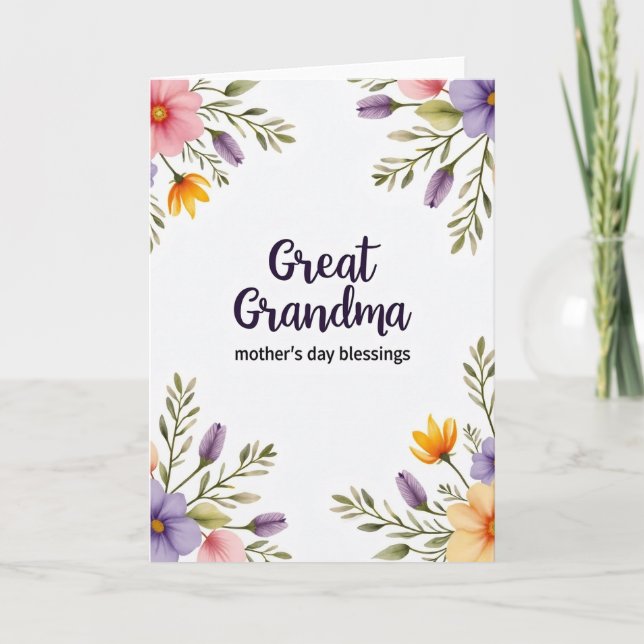 Watercolor Grandma Day Card (Front)