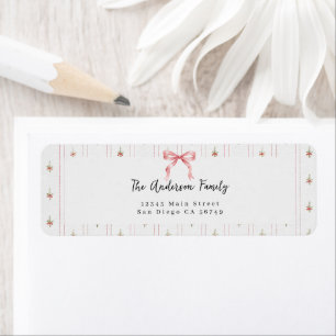 Watercolor Grandmillennial Greenery Bow Label