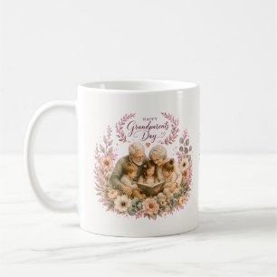 Watercolor Grandparents Day / Abuelos Floral Coffee Mug