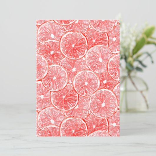 Watercolor grapefruit slices pattern (Standing Front)