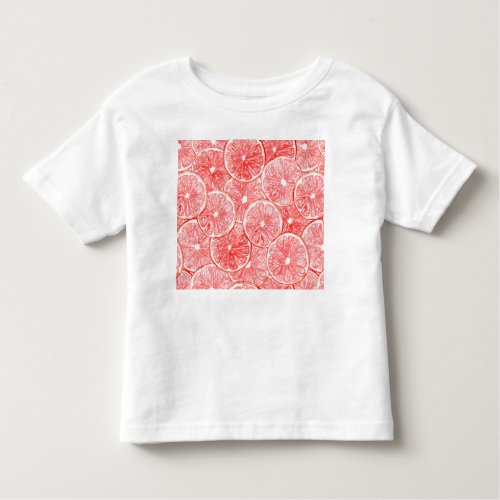 Watercolor grapefruit slices pattern toddler t_shirt