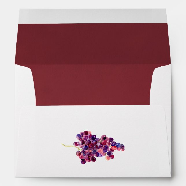 Watercolor Grapes Envelope (Back (Bottom))