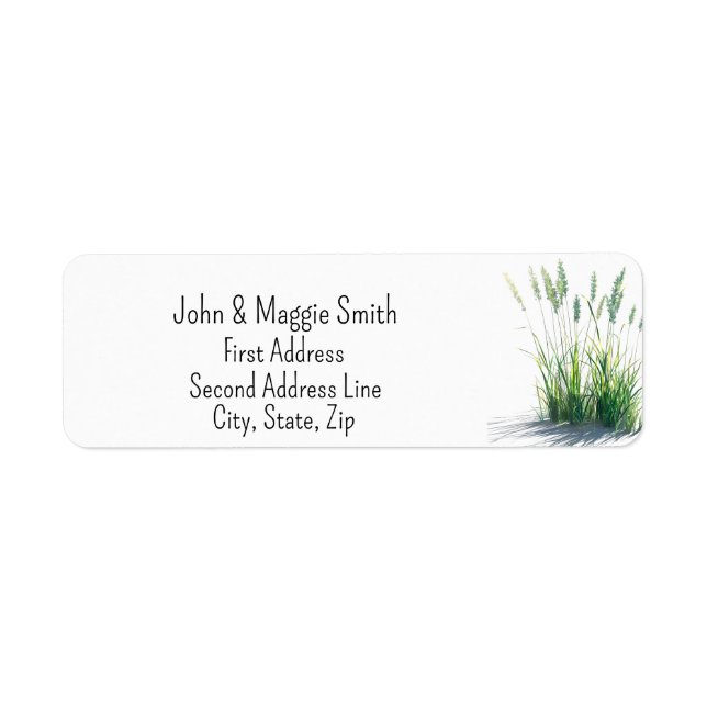 Watercolor Grassland Grass Nature  Label (Front)