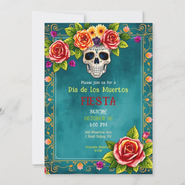 💀🎉 Watercolor Grave Expectations  Invitation (Front)