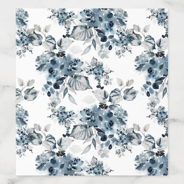Pull Femme 100% Laine Freeport – Motif Floral Gris Et Bleu, Taille M, Occasion Très Bon état