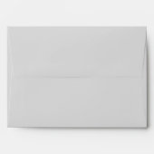 watercolor gray succulent liner wedding envelope (Back (Top Flap))