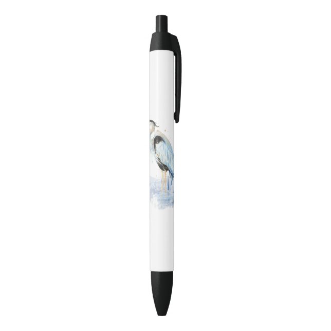 Watercolor Great Blue Heron Bird Nature Wildlife Pen (Bottom (Vertical))