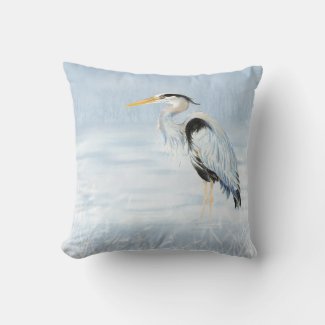 Watercolor Great Blue Heron Bird nature wildlife