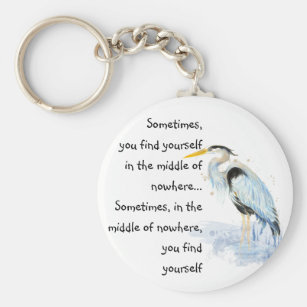 Watercolour Stay Positive Quote Bag Tag Keychain Keyring 