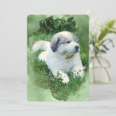 Watercolor Great Pyrenees Puppy - Relaxing (Standing Front)