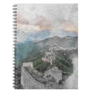 Watercolor Great Wall of China Notebook – Travel