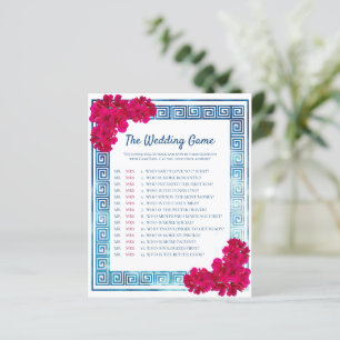 Watercolor Grecian Elegance + Pink Wedding Game