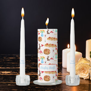 Watercolor Greek Easter Celebration  Unity Candle Set