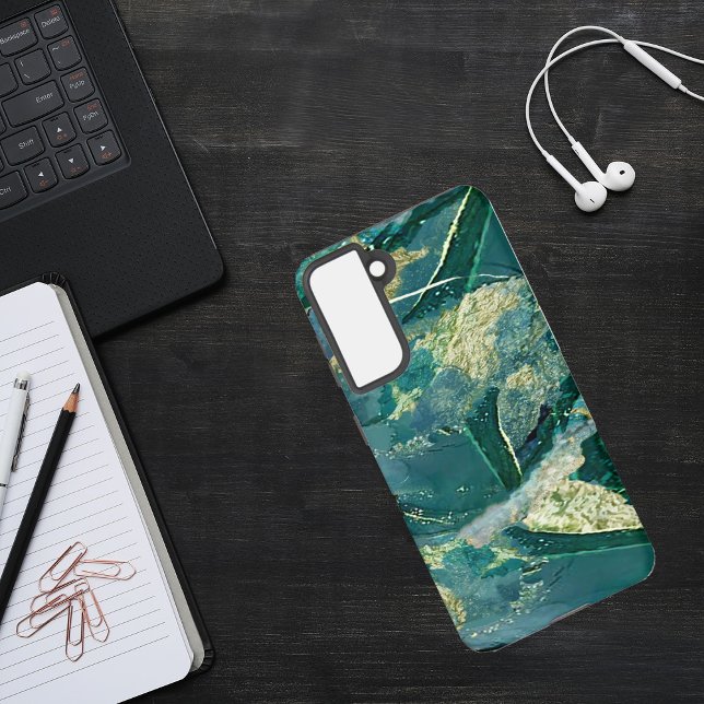 Watercolor Green and Gold Samsung Galaxy Case (Creator Uploaded)