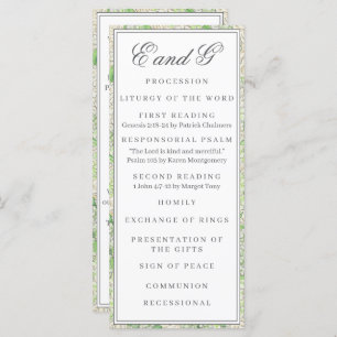Watercolor Green and White Hydrangea Crest Program
