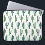 Watercolor green cactus pattern. Greenery cacti Laptop Sleeve<br><div class="desc">Watercolor green cactus pattern laptop sleeve. Please contact me if you need additional items.</div>