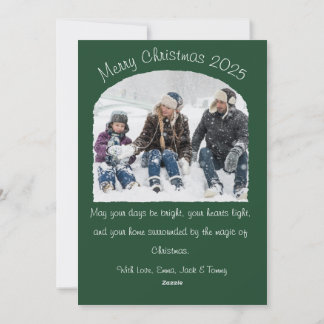 Watercolor Green Christmas Tree Winter Holiday